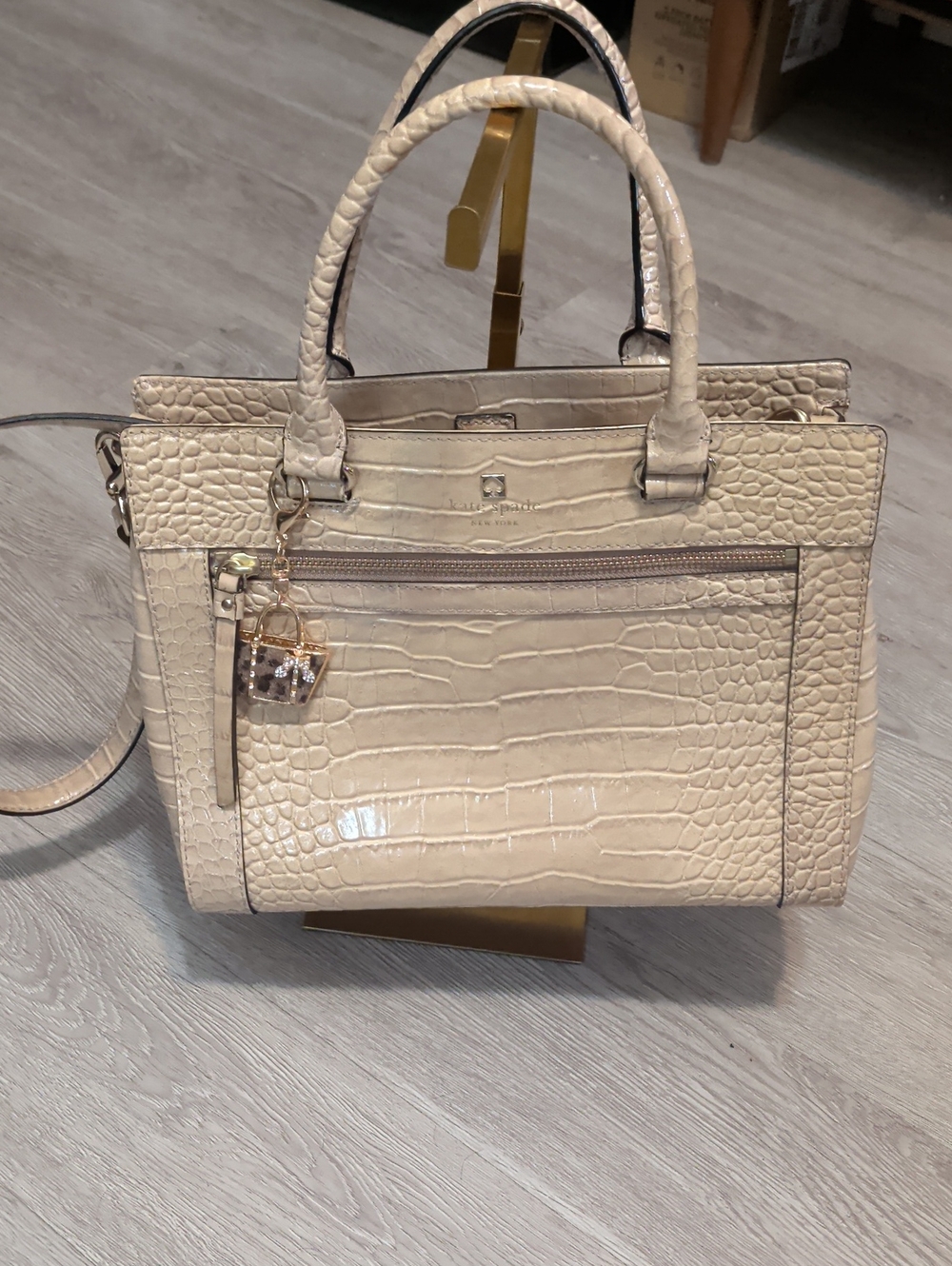 Croc-Embossed Kate Spade Romy Peri Lane Bag